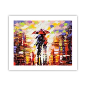 Poster - Together through Night and Rain - 50x40 cm