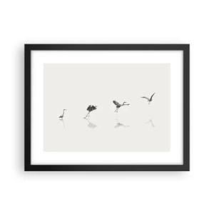 Poster in black frame - Four Simple Steps - 40x30 cm