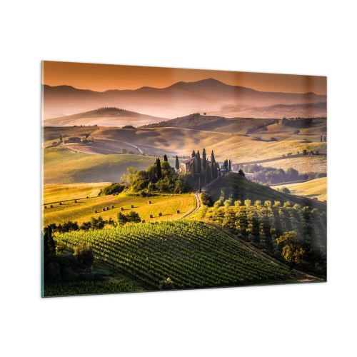 Glass picture - Arcadia - Tuscan Landscape - 100x70 cm