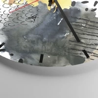 Clock face with lines