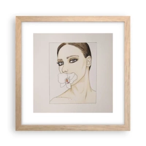 Poster in light oak frame - Symbol of Elegance and Beauty - 30x30 cm