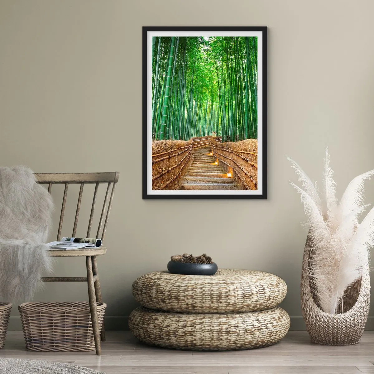 Poster in black frame - Essence of Asian Nature - 30x40 cm