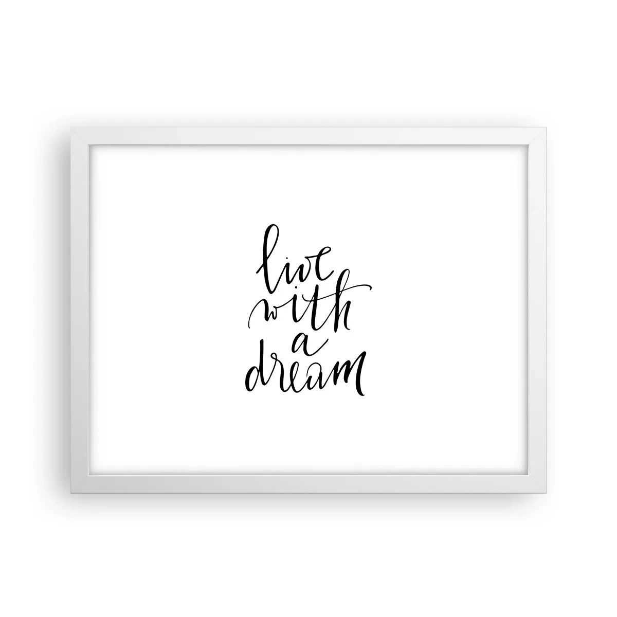 Poster in white frmae - Of Course - 40x30 cm