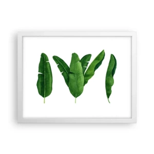 Poster in white frmae - Green Symmetry - 40x30 cm