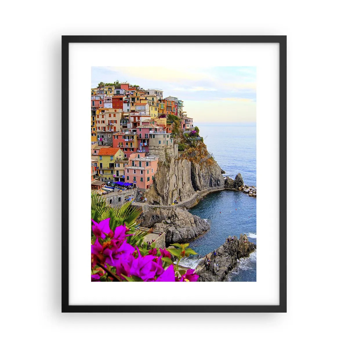 Poster in black frame - Laughing City - 40x50 cm