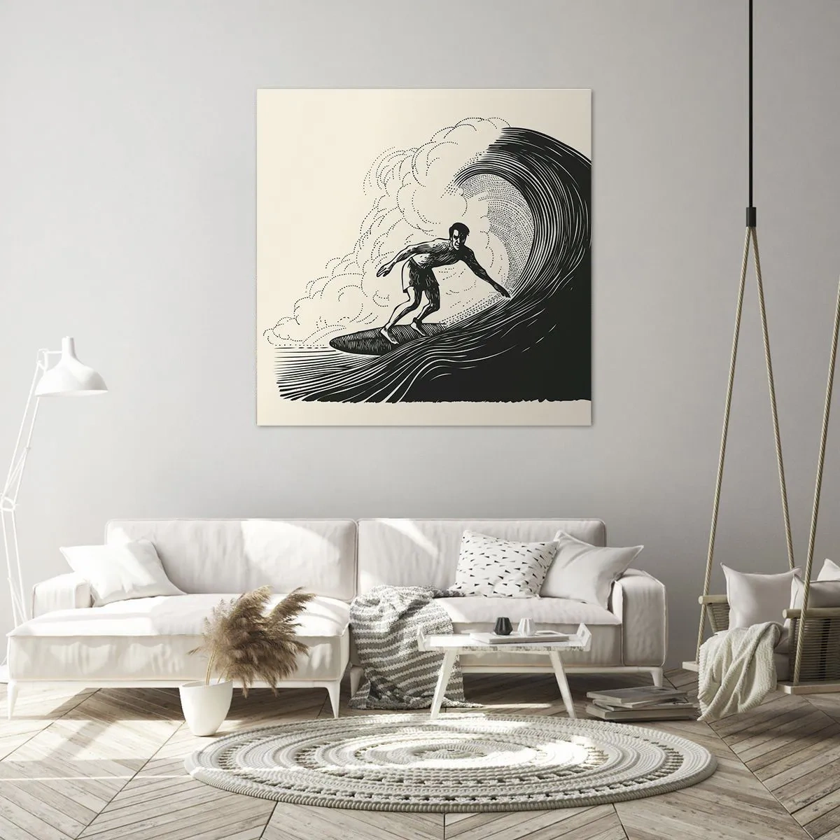 Canvas picture - King of the Wave - 70x70 cm