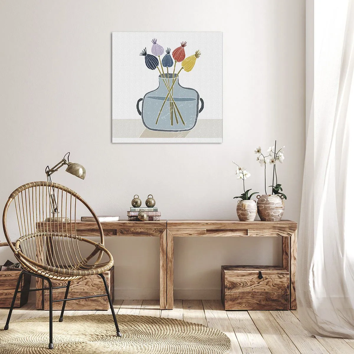 Canvas picture - As Quiet as Poppies - 40x40 cm