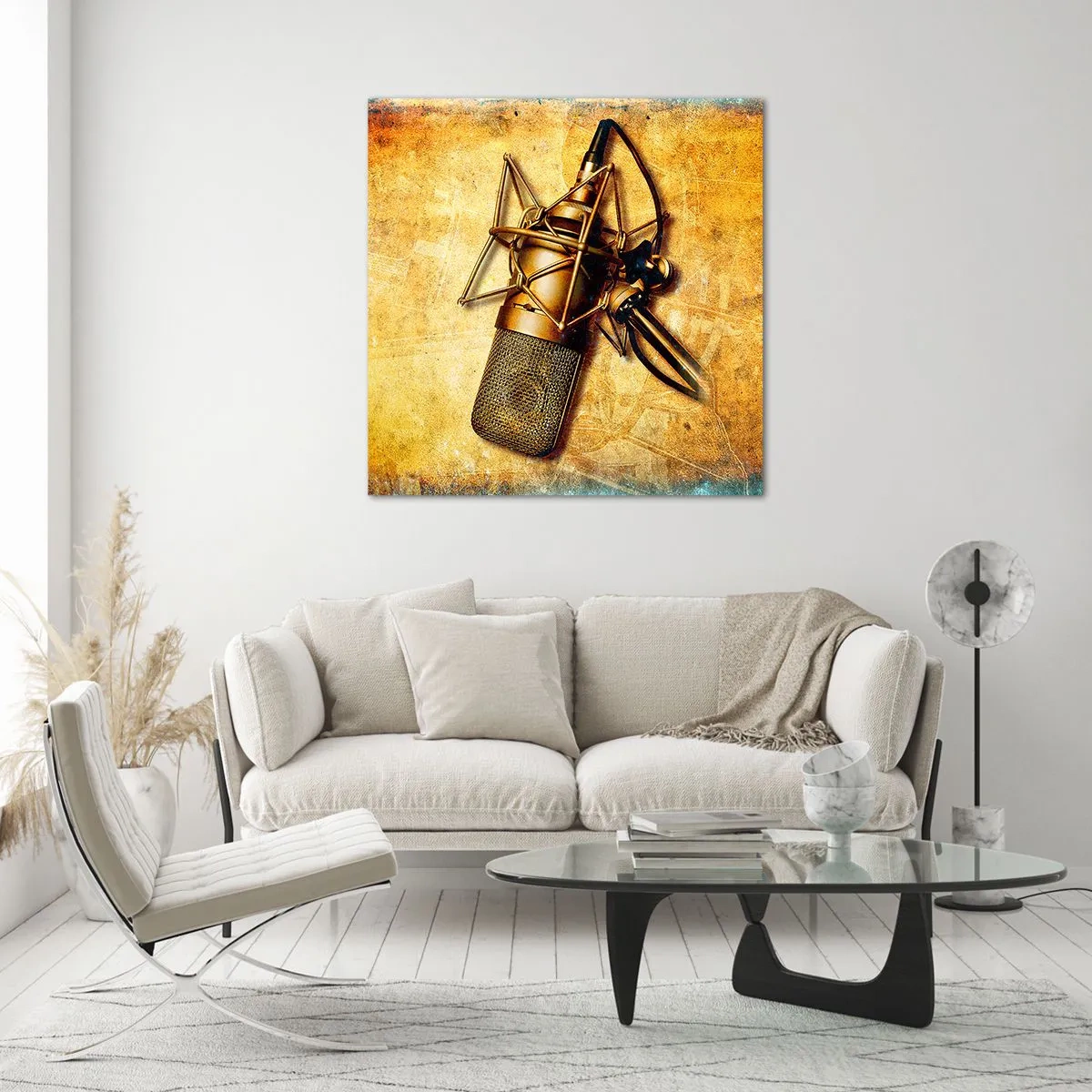 Glass picture - Golden Years of the Radio - 30x30 cm