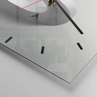 Clock face with lines