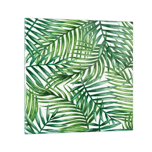 Glass picture - Under the Green Canopy - 40x40 cm