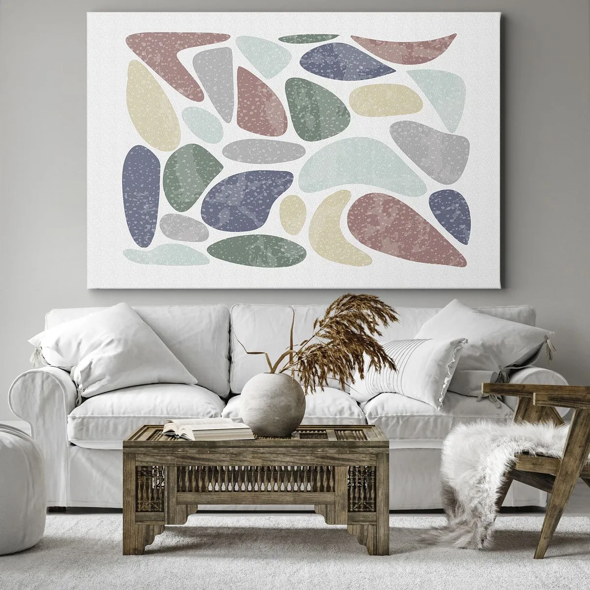 Canvas picture - Mosaic of Powdered Colours - 100x70 cm