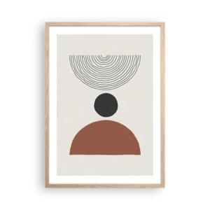 Poster in light oak frame - In the Centre of Attention - 50x70 cm