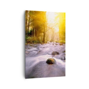 Canvas picture - Malachite in Silver and Gold Setting - 80x120 cm