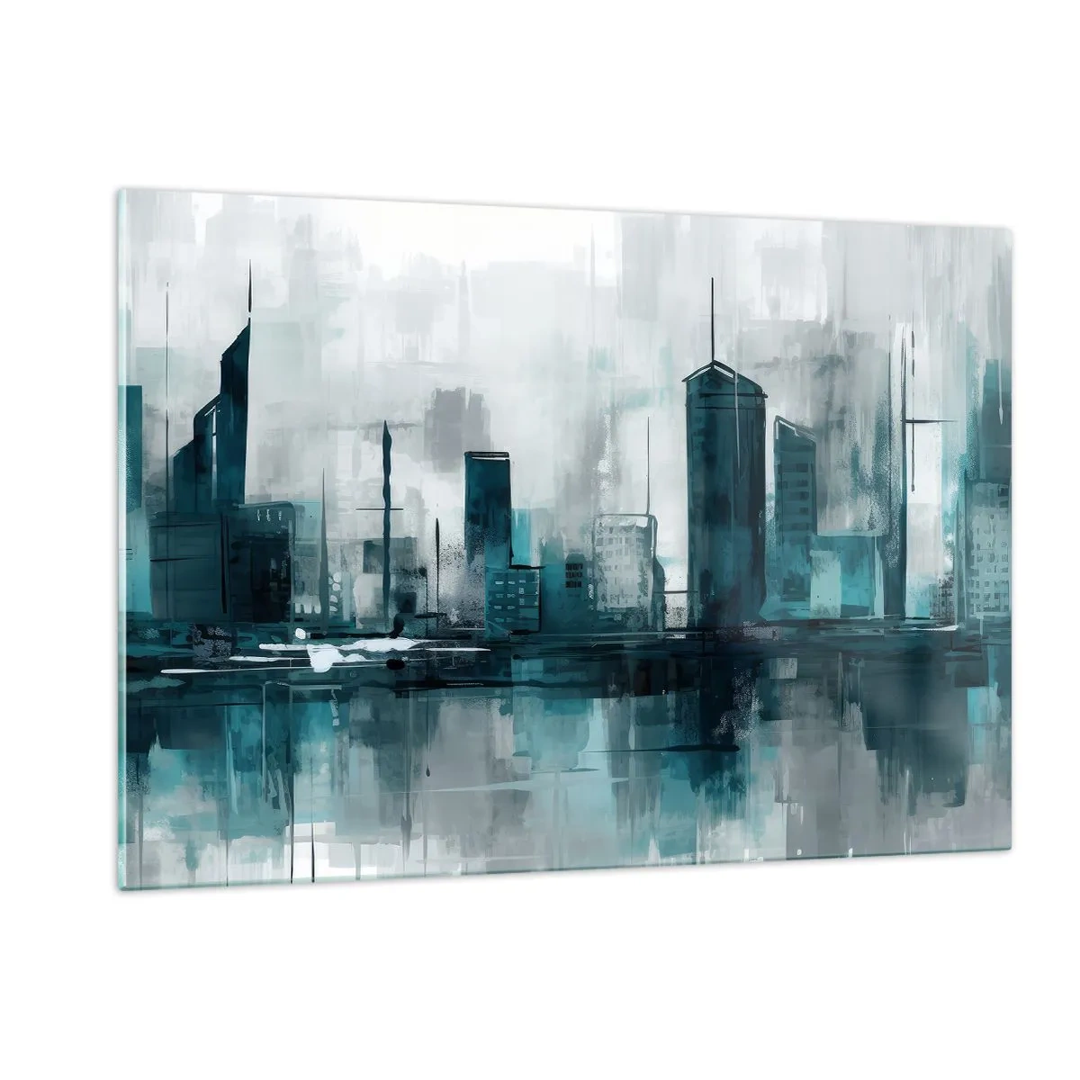 Glass picture - City in the Colour of Rain - 120x80 cm