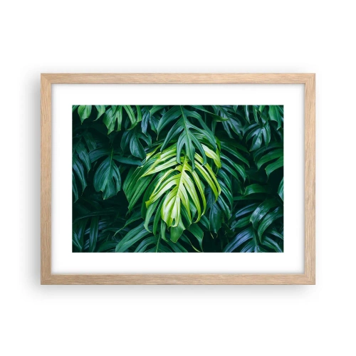 Poster in light oak frame - Immerse Yourself in Freshness - 40x30 cm