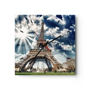 Wall clock - Clock on glass - Like No Other - 40x40 cm