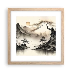 Poster in light oak frame - Unique Charm of the Orient - 30x30 cm