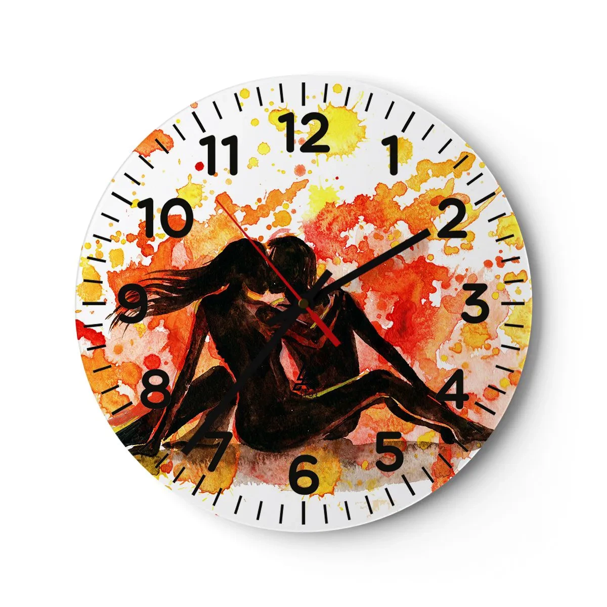 Wall clock - Clock on glass - And There Was Light - 30x30 cm