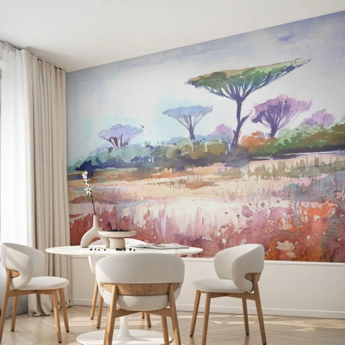 Photo Wallpaper Premium Canvas - Colour of Savannah - Landscape, Savanna, Africa - 400x280 cm