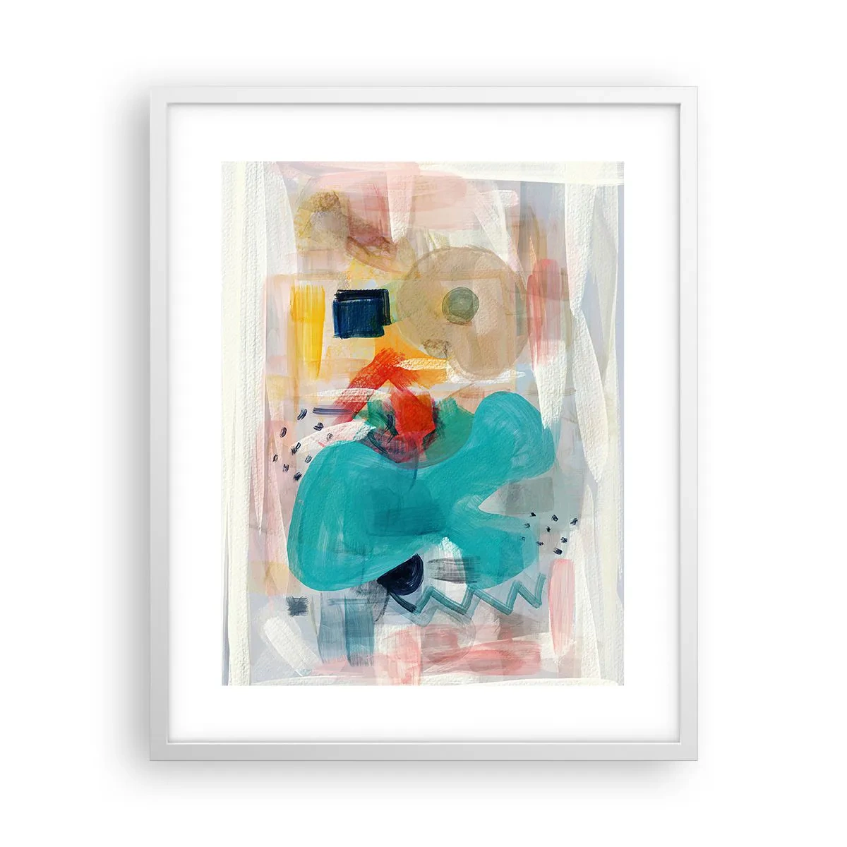 Poster in white frmae - Colourful Game - 40x50 cm