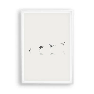 Poster in white frmae - Four Simple Steps - 70x100 cm