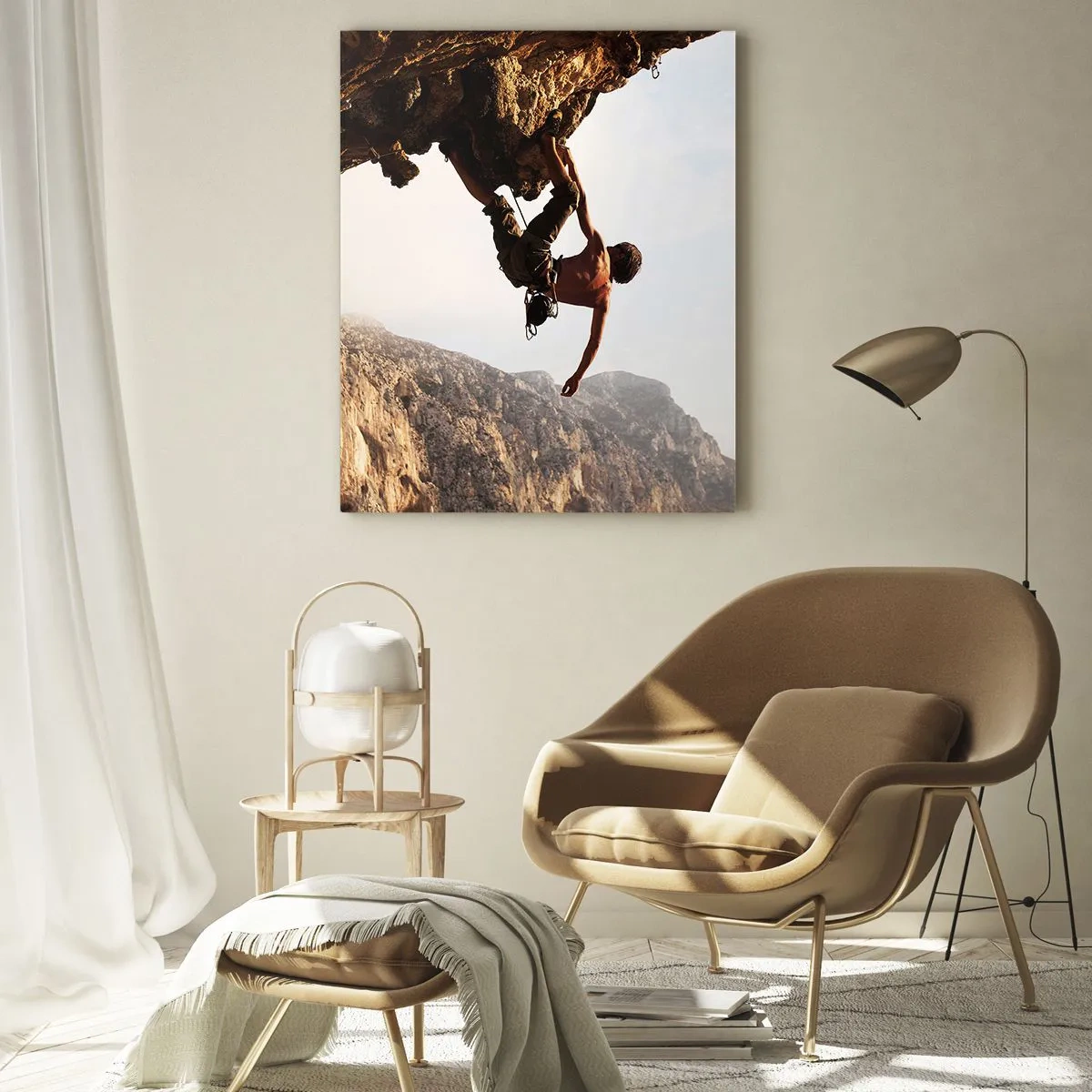 Glass picture - The Whole World on a Sharp Cliff - 70x100 cm