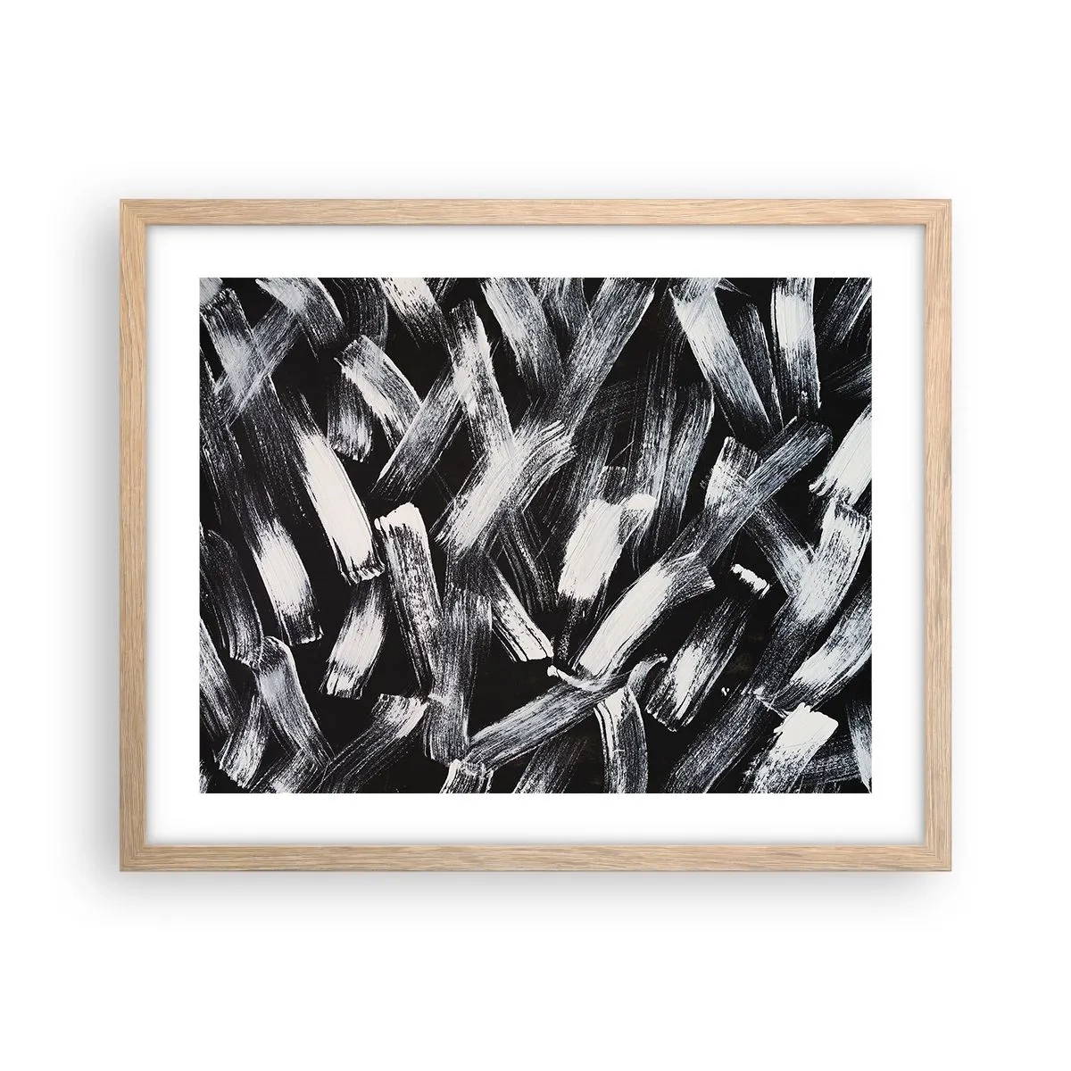 Poster in light oak frame - Abstract in Industrial Spirit - 50x40 cm