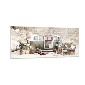 Glass picture - Time to Start the Trip - 100x40 cm