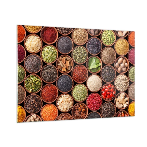 Glass picture - All Flavours of the World - 100x70 cm