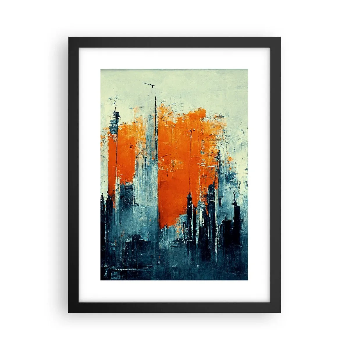 Poster in black frame - Modern Landscape - 30x40 cm