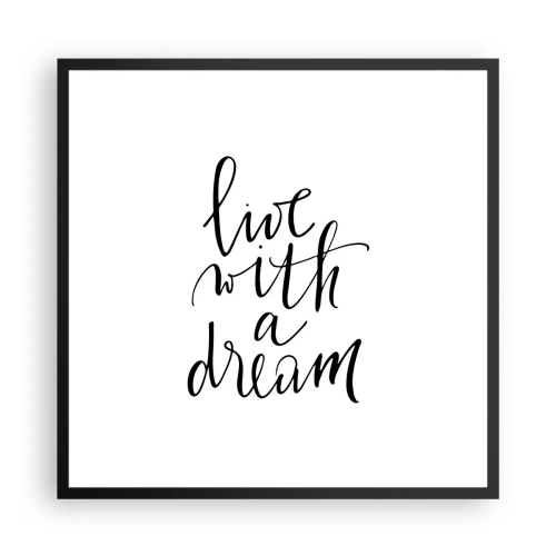 Poster in black frame - Of Course - 60x60 cm