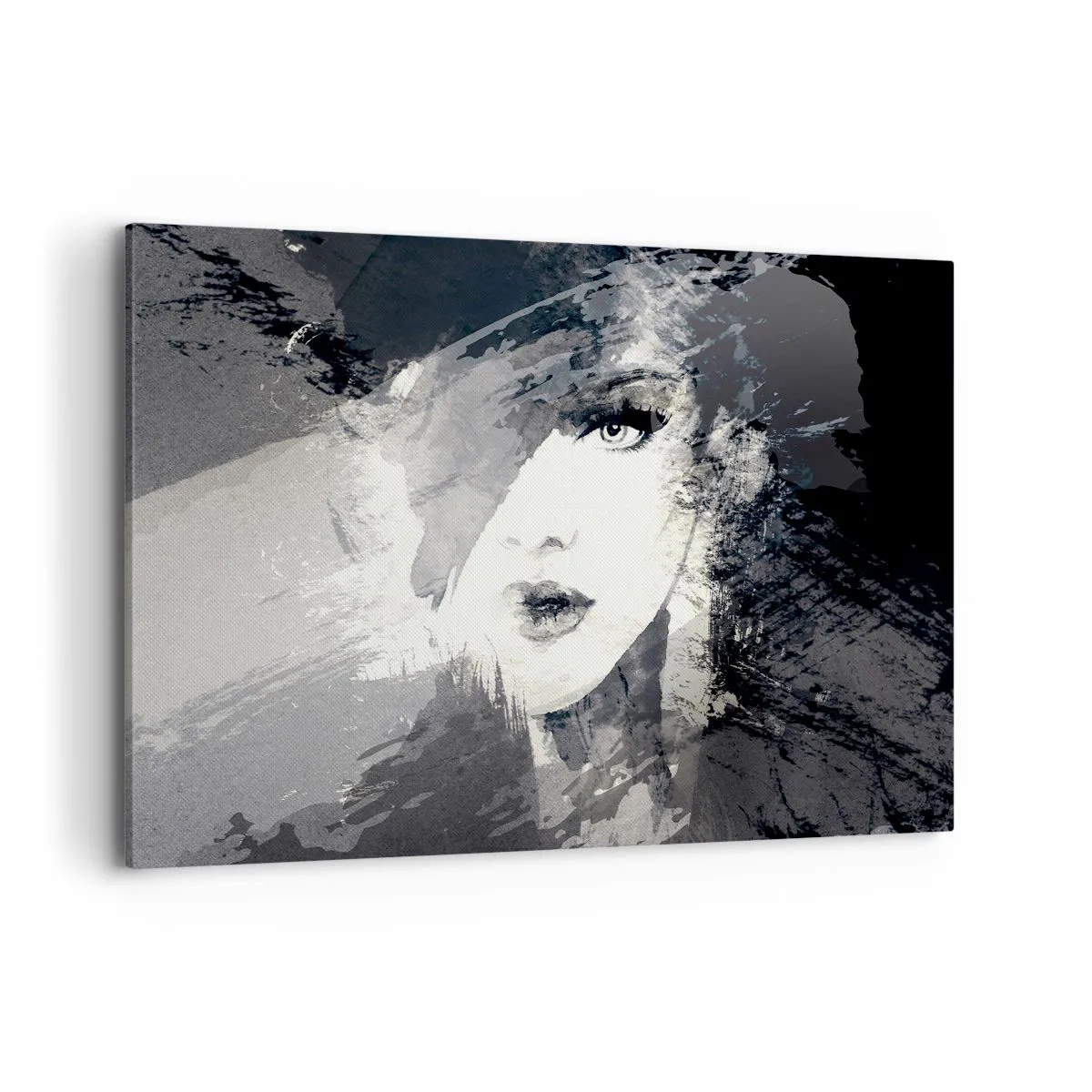 Canvas picture - From Behind Grey Voile - 120x80 cm
