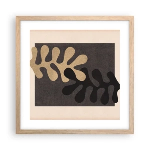 Poster in light oak frame - Absence and Completion - 40x40 cm