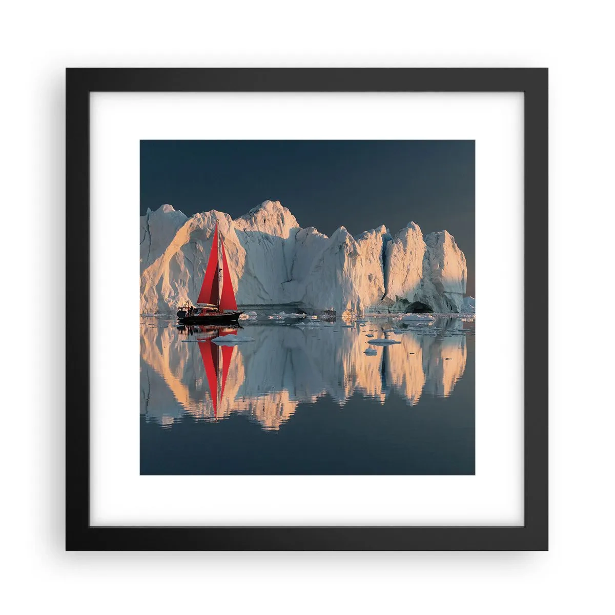 Poster in black frame - On the Edge of the World - 30x30 cm