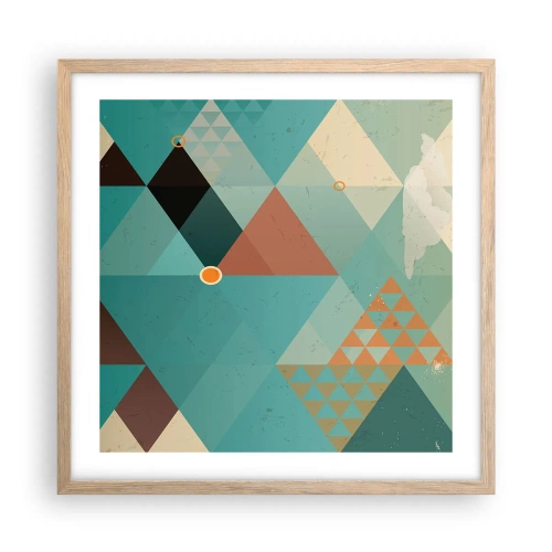 Poster in light oak frame - Unity in Multitude, Multitude of Unity - 50x50 cm