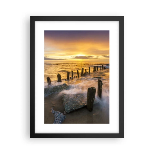Poster in black frame - Raw Beauty of the Baltic Sea - 30x40 cm