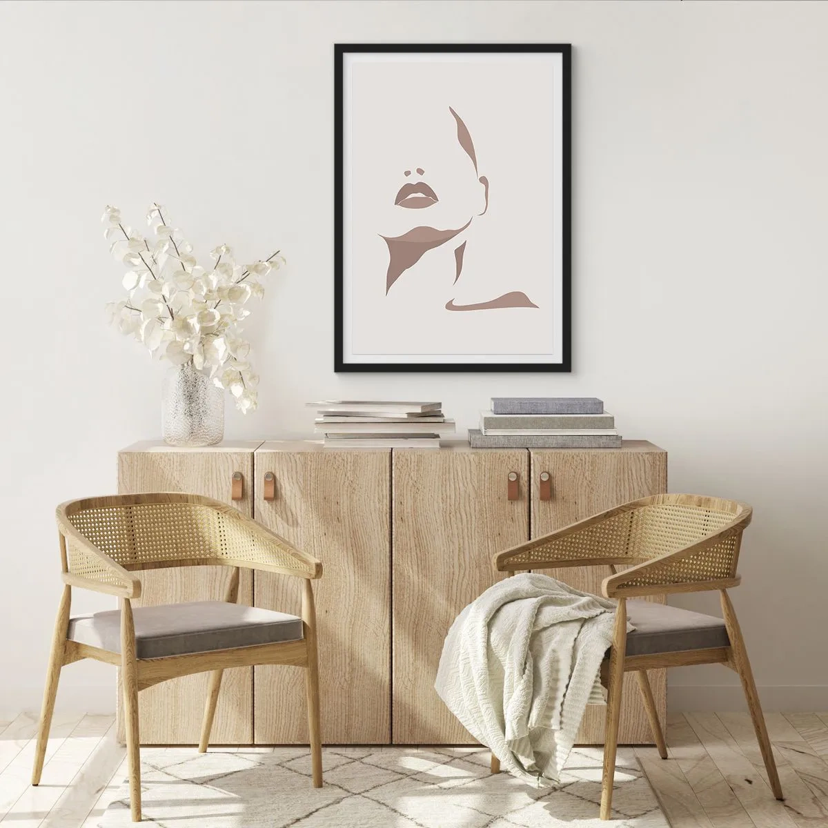 Poster in black frame - Created with Light and Shadow - 61x91 cm