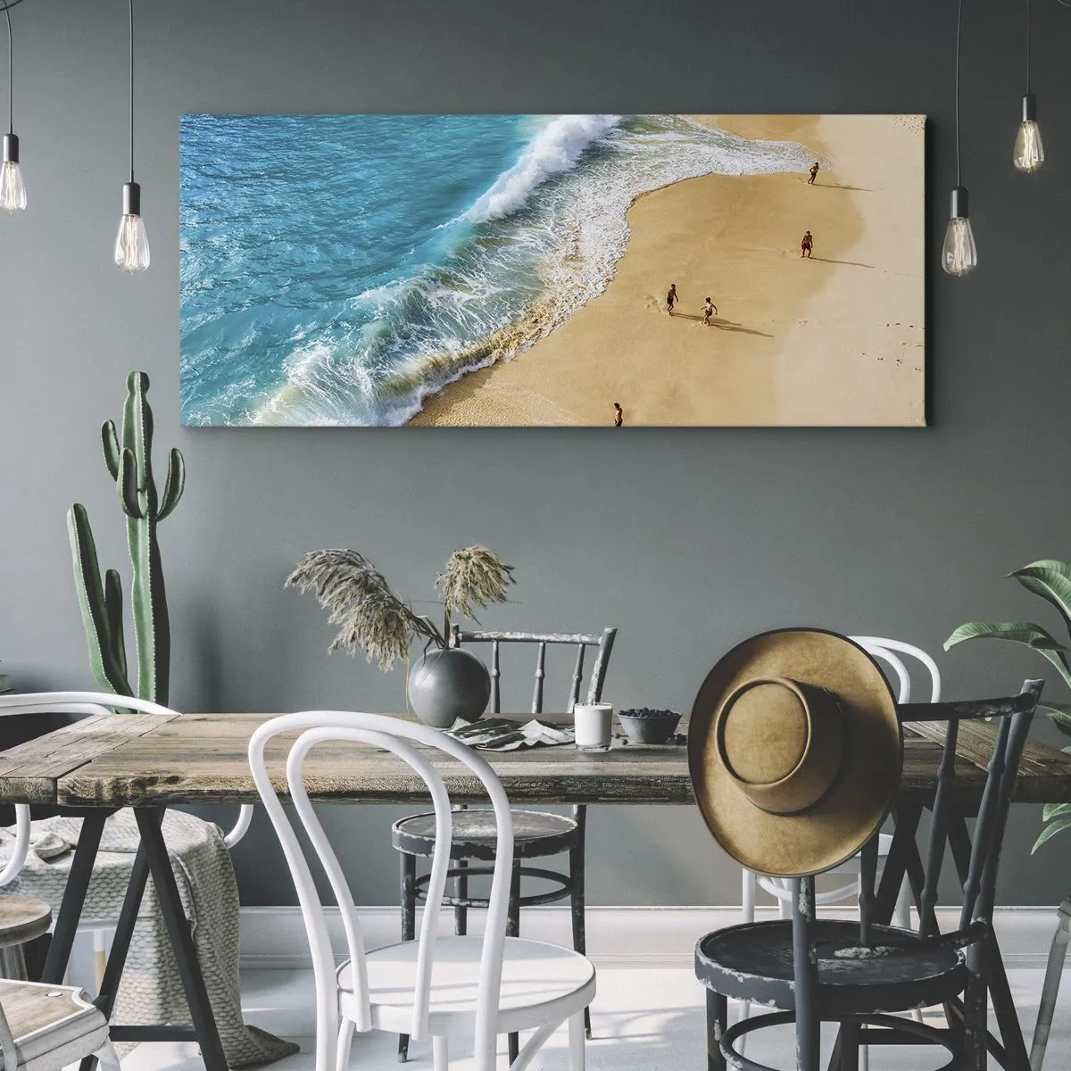 Canvas picture - And Next the Sun, Beach… - 90x30 cm