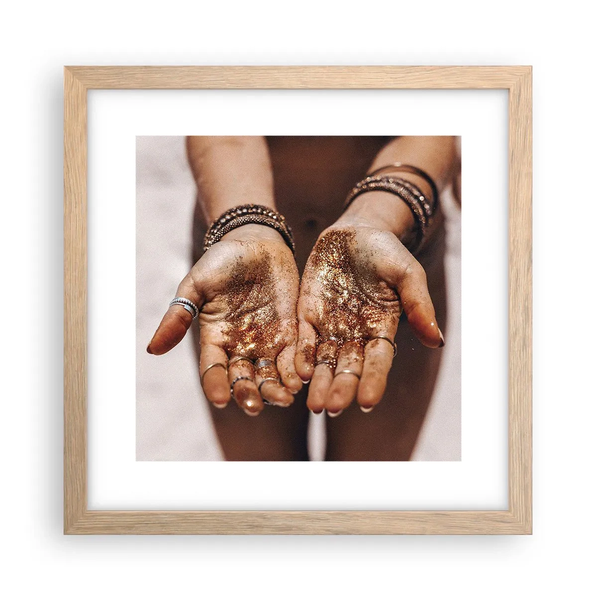Poster in light oak frame - Gift for You - 30x30 cm