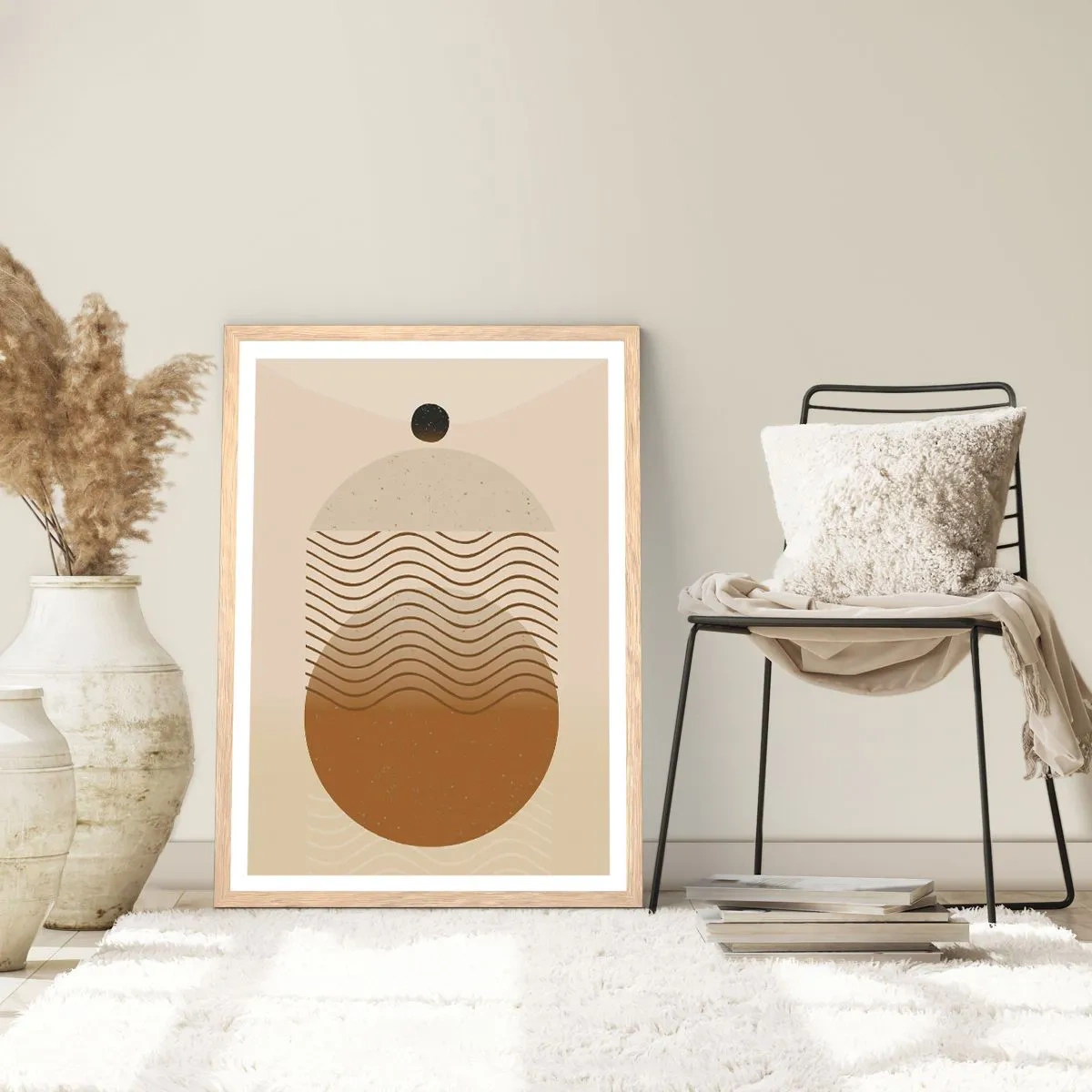 Poster in light oak frame - About the Origin of Geometrical Figures - 40x50 cm