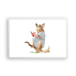 Poster in white frmae - Read to Me, Mum - 91x61 cm