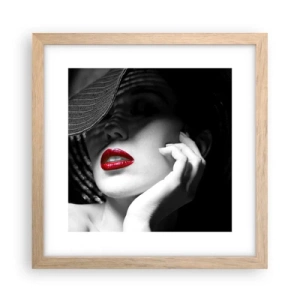 Poster in light oak frame - Study in Scarlet - 30x30 cm