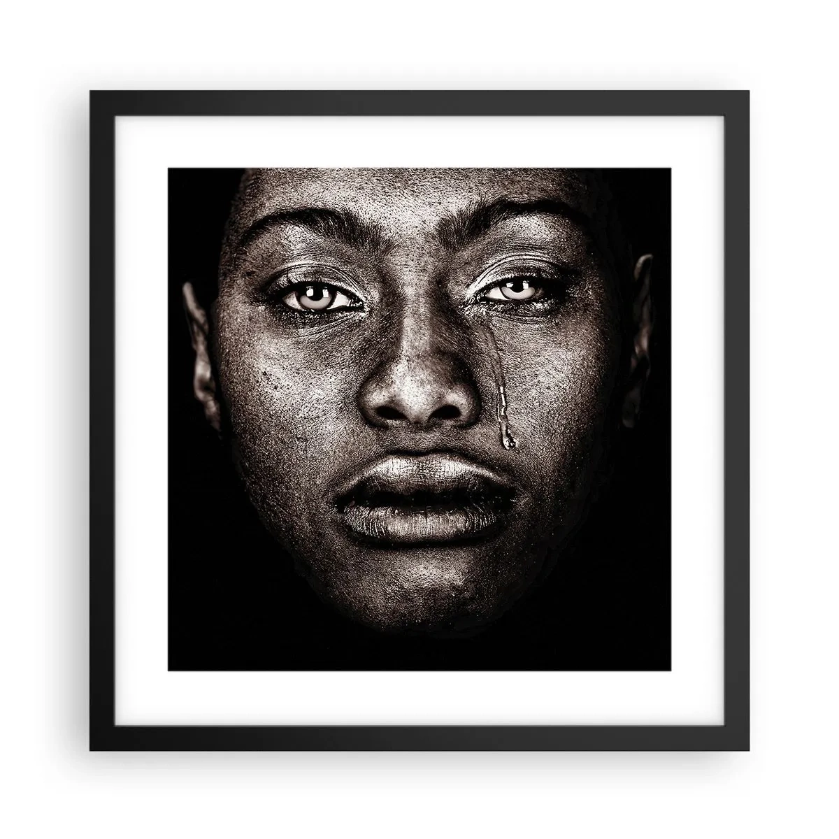 Poster in black frame - One Tear - 40x40 cm