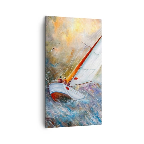 Canvas picture - Running on the Waves - 45x80 cm