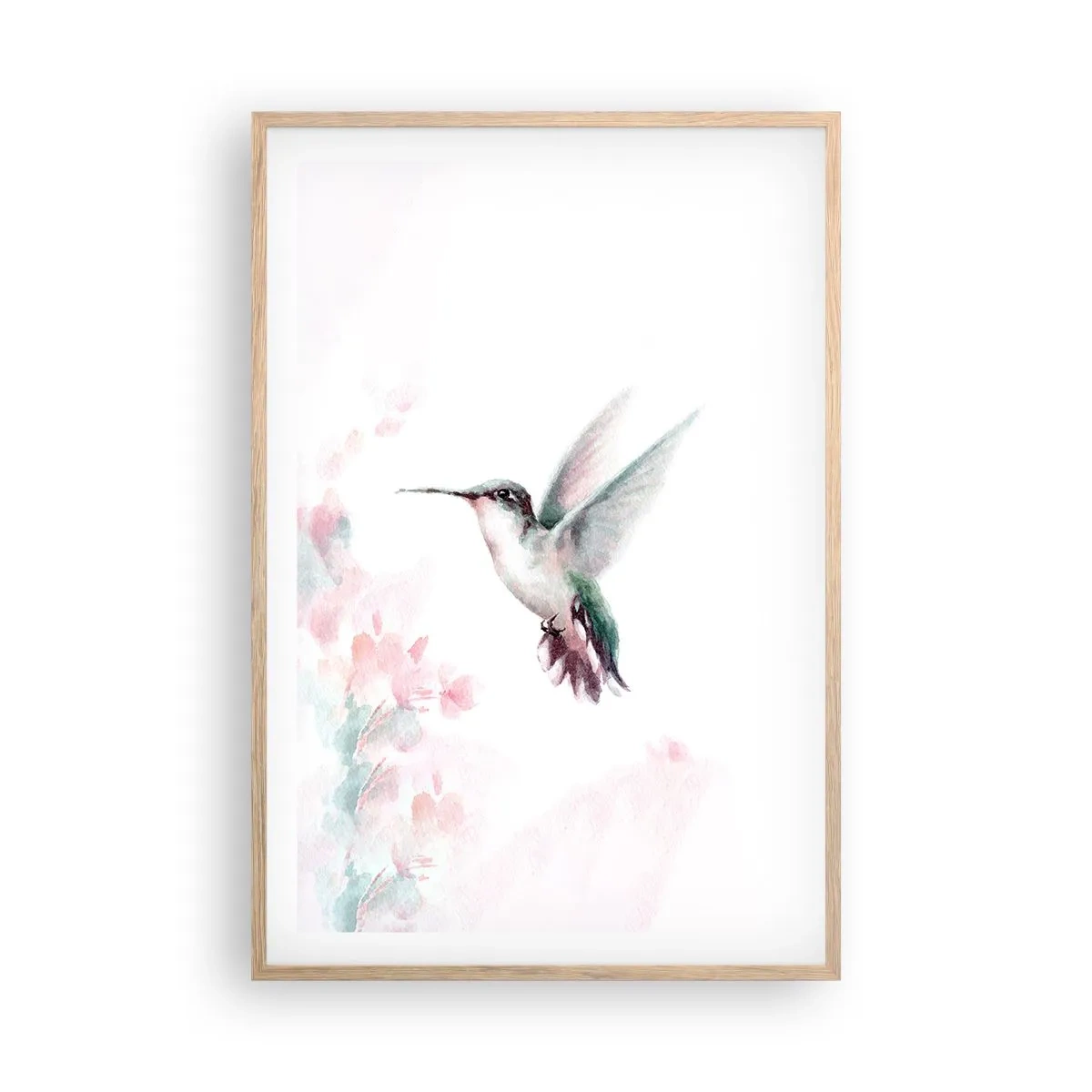 Poster in light oak frame - Stopped in Flutter - 61x91 cm
