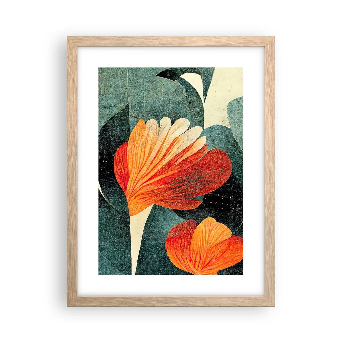 Poster in light oak frame - Heat of the Tropics, Coolness of the Ground - 30x40 cm