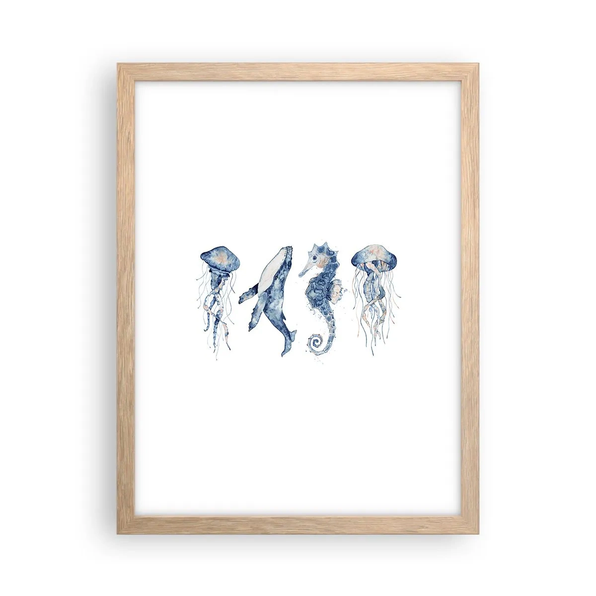 Poster in light oak frame - Sea Quirks - 30x40 cm