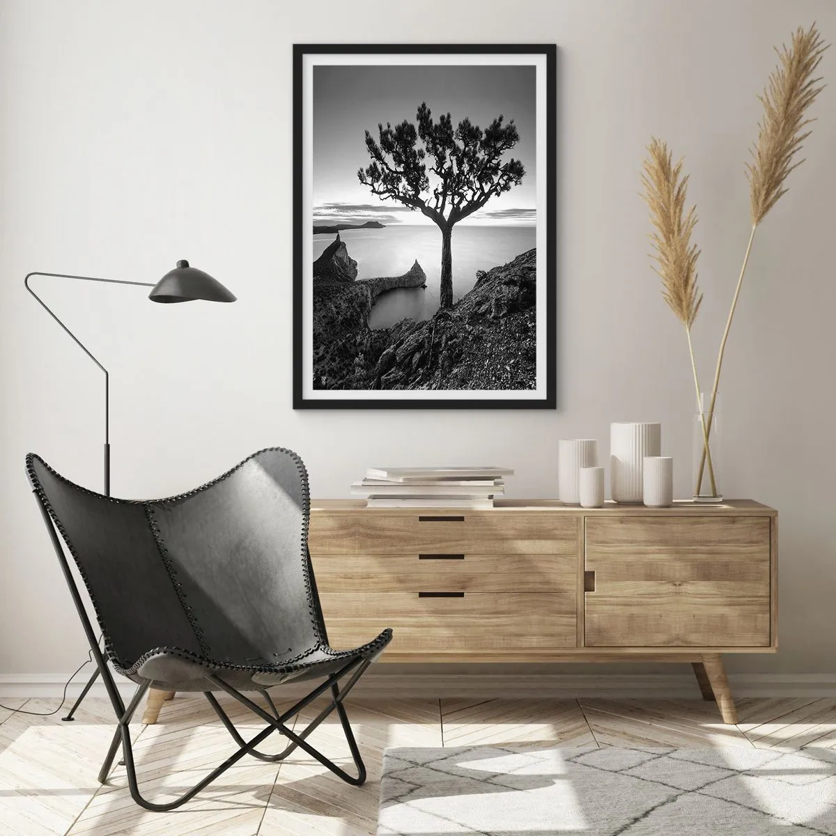 Poster in black frame - Quiet All Around - 30x40 cm