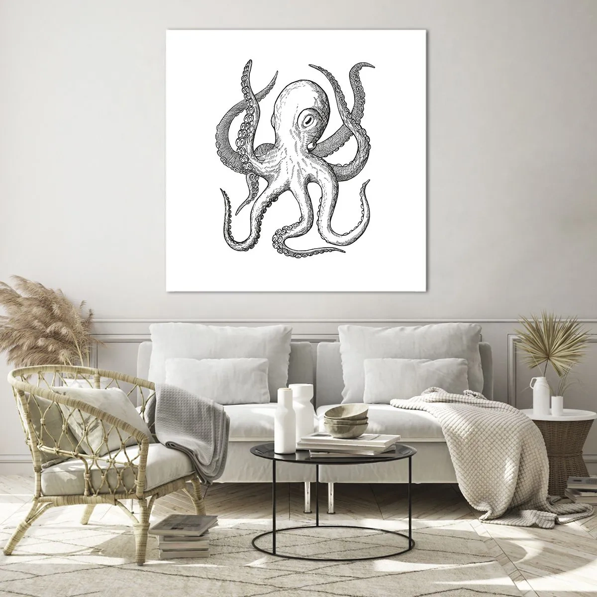 Glass picture - Dancing with the Waves - 60x60 cm