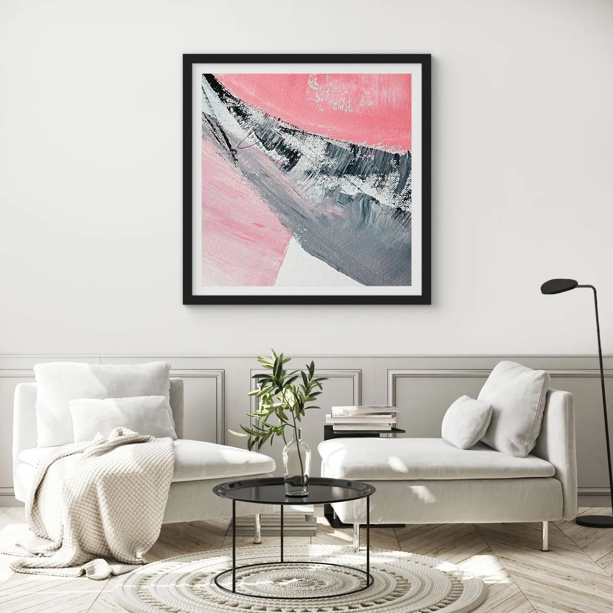 Poster in black frame - Fitted Composition - 60x60 cm